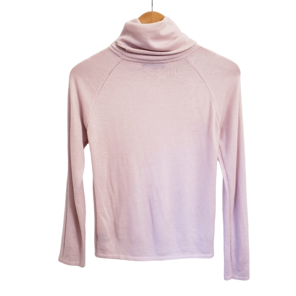 LiLiu 100% Cashmere Soft Baby Pink Turtleneck Sweater, Size S - Picture 5 of 9